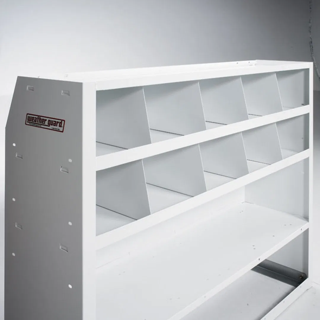 8401-3-01 – WEATHERGUARD Van Storage System Shelf Bin Divider, Set of 8 Steel White